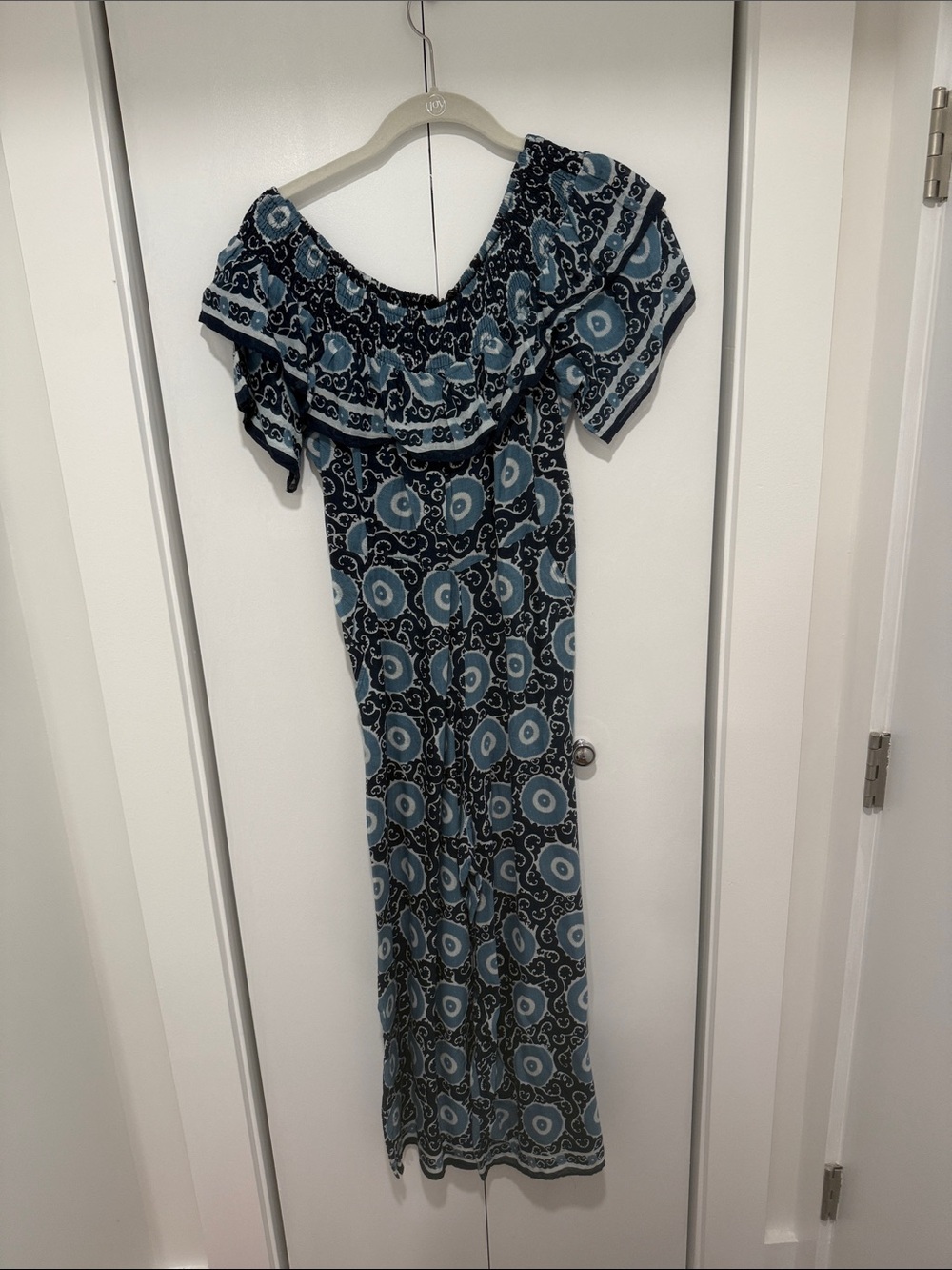 Women's One-Shoulder Blue Jumpsuit